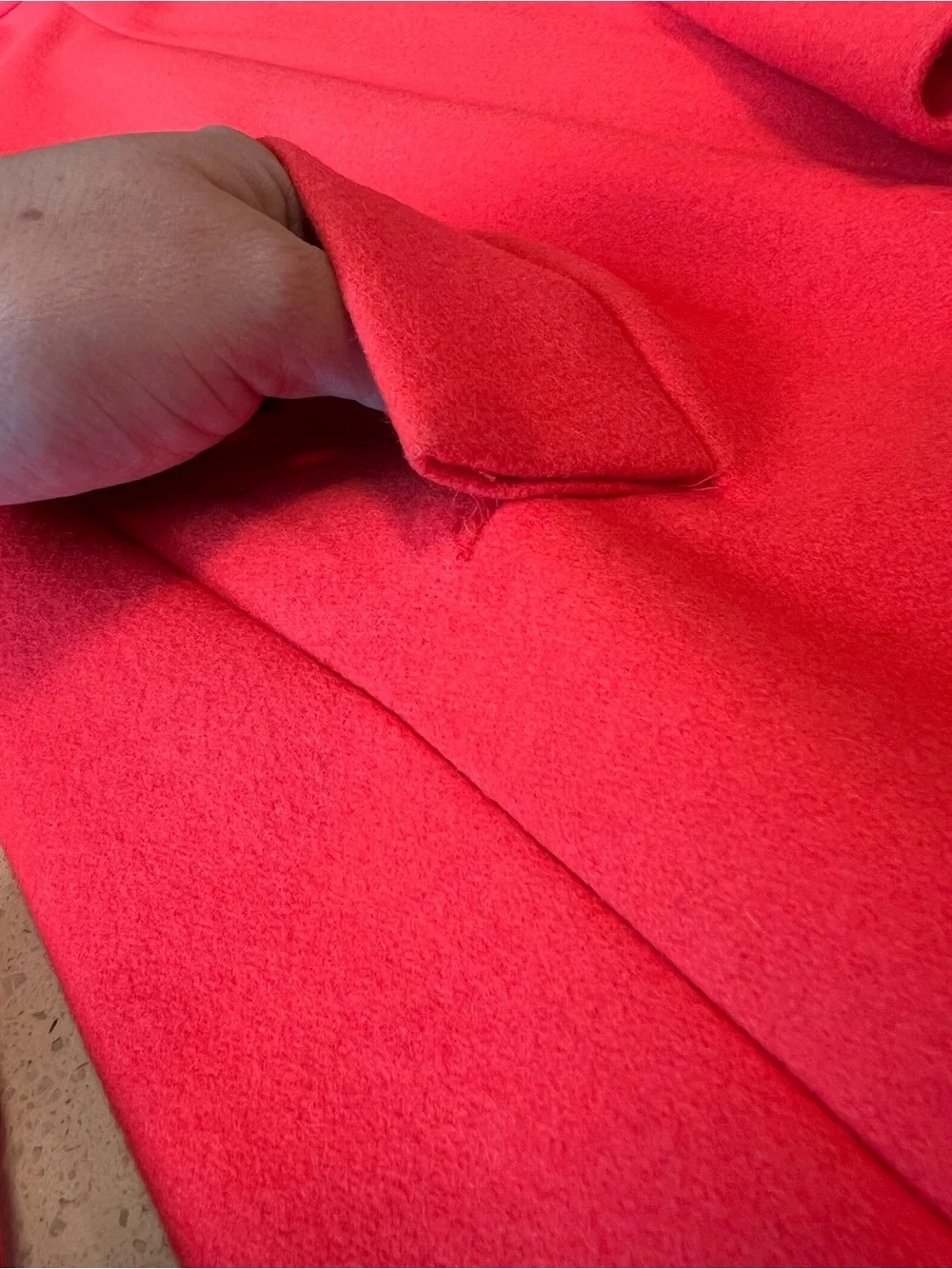 J. Crew Bright Red Wool Blend Funnel-Neck Coat - Picture 6 of 9